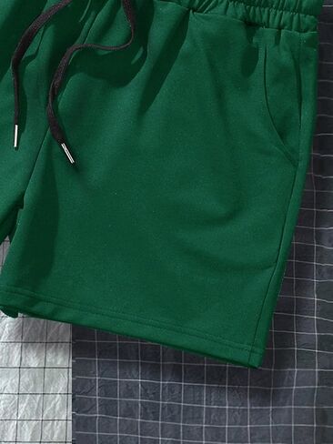 GORGLITTER Men's Graphic Letter Track Shorts Drawstring Waist Summer Cool Shorts with Pockets in Saudi Arabia
