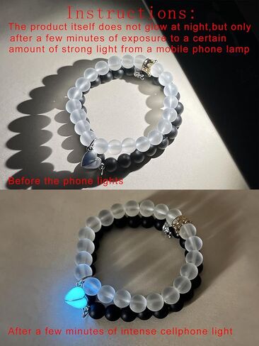 Matching Bracelets for Couples Best Friends Bff, Matching Spider Kitty Bracelet Halloween Christmas Birthday Jewelry Gifts for Women Teen Girls Bestie Gf Bf（luminous） in Kuwait