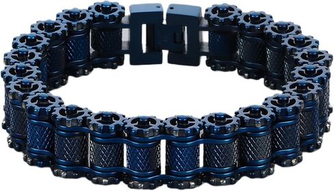 Men's Fashion Personalized Bracelet Titanium Alloy Bangle Cuban Link Curb Chain Bicycle Motorcycle Chain Stainless steel Polished Hip Hop Jewelry Cool Bracelet for Men in Saudi Arabia