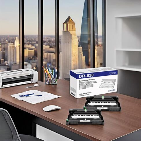 استبدال وحدات الطبل DR630 لوحدة الطبل Brother DR630 DR-630 - للاستخدام مع Brother DCP-L2520DW DCP-L2540DW MFC-L2700DW MFC-L2740DW HL-L2305W HL-L2340DW - إنتاجية تصل إلى 12,000 صفحة (عبوتان، بدون حبر) in Saudi Arabia