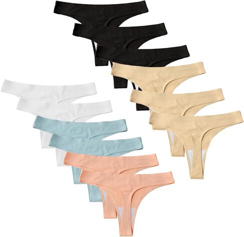 Seamless Thongs for Women Brethable Mesh Tanga Panties No Show Low Rise Thong Ladies Underwear Bottom in Kuwait