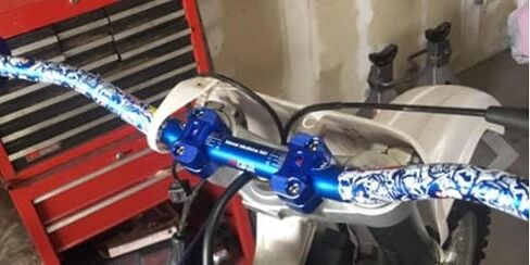 HandleBar Fat Handle Bar Risers CNC Aluminum Mount Clamp Adapter Exchange 7/8" - 1 1/8" For CRF YZF KXF KLX RMZ DRZ KX RM YZ SX EXC XC 65 85 125 250 Dirt Bike Gold in Saudi Arabia