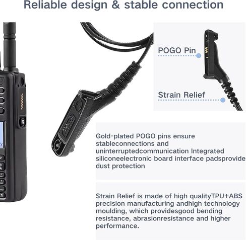 HAOSHENGDA Motorola XPR 3500e Earpiece with Mic Compatible with Motorola Radios XPR 3300, XPR 3500, XPR3300e, XPR3500e, XPR 3000e Acoustic Tube Headset with PTT Mic in Saudi Arabia