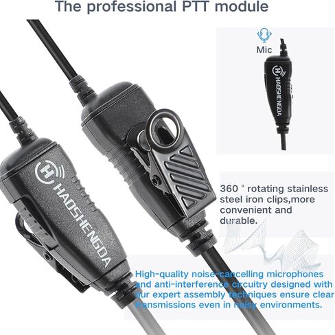 HAOSHENGDA Motorola XPR 3500e Earpiece with Mic Compatible with Motorola Radios XPR 3300, XPR 3500, XPR3300e, XPR3500e, XPR 3000e Acoustic Tube Headset with PTT Mic in Saudi Arabia