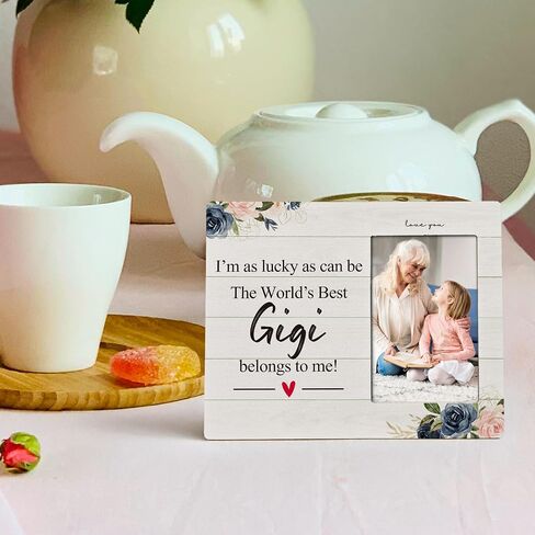 Meme Gifts 4X6 Picture Photo Frames, I Am As Lucky As Can Be The Best Meme Belong To Me Wood Photo Frame, Meme Christmas Birthday Mother’S Day Gifts Picture Frame for Wall Tabletop Display in Kuwait
