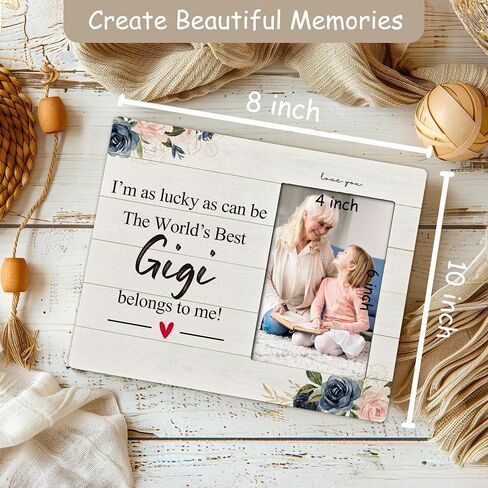 Meme Gifts 4X6 Picture Photo Frames, I Am As Lucky As Can Be The Best Meme Belong To Me Wood Photo Frame, Meme Christmas Birthday Mother’S Day Gifts Picture Frame for Wall Tabletop Display in Kuwait