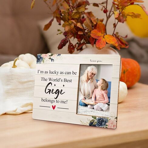 Meme Gifts 4X6 Picture Photo Frames, I Am As Lucky As Can Be The Best Meme Belong To Me Wood Photo Frame, Meme Christmas Birthday Mother’S Day Gifts Picture Frame for Wall Tabletop Display in Kuwait