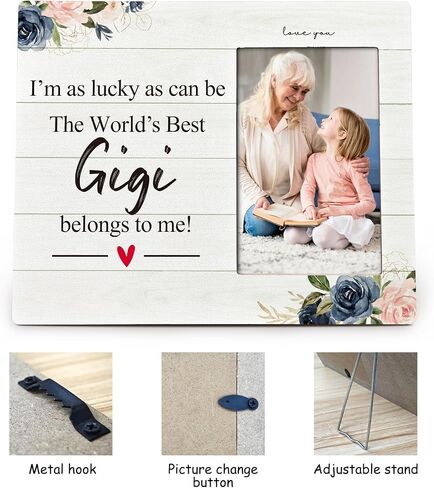 Meme Gifts 4X6 Picture Photo Frames, I Am As Lucky As Can Be The Best Meme Belong To Me Wood Photo Frame, Meme Christmas Birthday Mother’S Day Gifts Picture Frame for Wall Tabletop Display in Kuwait