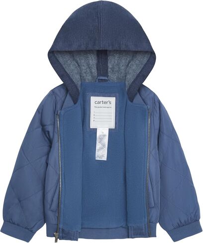 Carter's Boys' Midweight Quilted Bomber Jacket with Sweatshirt-Style Hood in Saudi Arabia