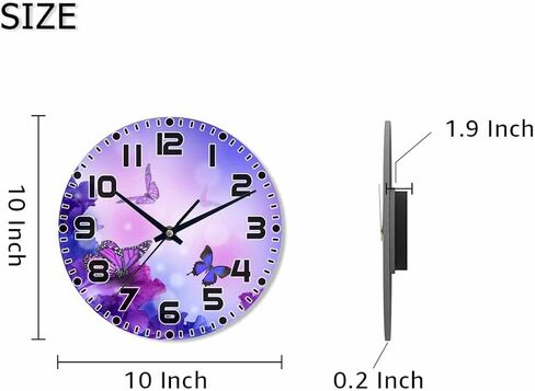 ساعة حائط البيسبول 10 بوصة مستديرة بيضاء رياضية كرة صامتة غير موقوتة ساعات حائط خشبية تعمل بالبطارية سهلة القراءة ساعة حائط مزخرفة لغرفة النوم والمطبخ وغرفة المعيشة والحمام in Kuwait