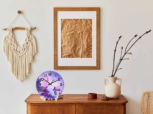 ساعة حائط البيسبول 10 بوصة مستديرة بيضاء رياضية كرة صامتة غير موقوتة ساعات حائط خشبية تعمل بالبطارية سهلة القراءة ساعة حائط مزخرفة لغرفة النوم والمطبخ وغرفة المعيشة والحمام in Kuwait