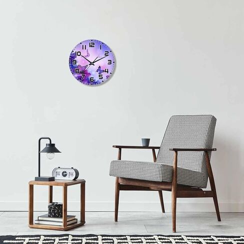 ساعة حائط البيسبول 10 بوصة مستديرة بيضاء رياضية كرة صامتة غير موقوتة ساعات حائط خشبية تعمل بالبطارية سهلة القراءة ساعة حائط مزخرفة لغرفة النوم والمطبخ وغرفة المعيشة والحمام in Kuwait