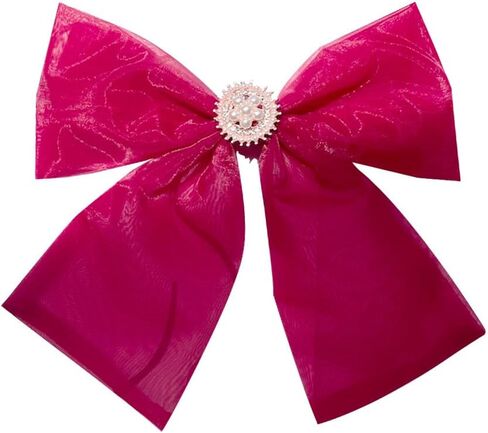Fashion Elegant Organza Ribbon Bow Tie Brooch Pins for Women Girls Pearl Bow Tie Pre-Tied Bowknot Pin Corsage Collar accessory in Kuwait