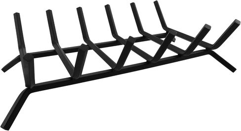 Fireplace Log Holder,Fire Place Grate Cast Iron 21 inch Fireplace Grate for Inside Fireplace Accessories Heavy Duty Wood Holders Firewood Indoor,Fire Wood Racks Outdoor in Saudi Arabia