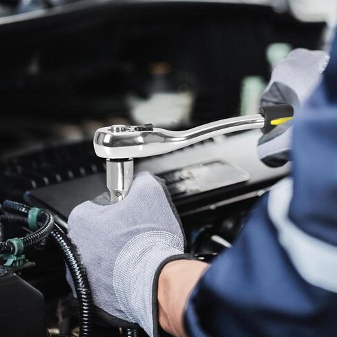 مجموعة مفاتيح المقبس، 62 قطعة 1/4 بوصة مجموعة مفاتيح ربط بسقاطة عدد 72 سنًا، SAE ومتري من 5/32 بوصة - 9/16 بوصة، 4 مم - 14 مم، مجموعة أدوات للمنزل والسيارة والدراجات النارية وإصلاح الدراجة in Kuwait