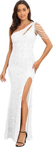 Sexy Prom Dresses for Women Long 2023 Sequins Split Mermaid Maxi Formal Evening Party Gown in Kuwait