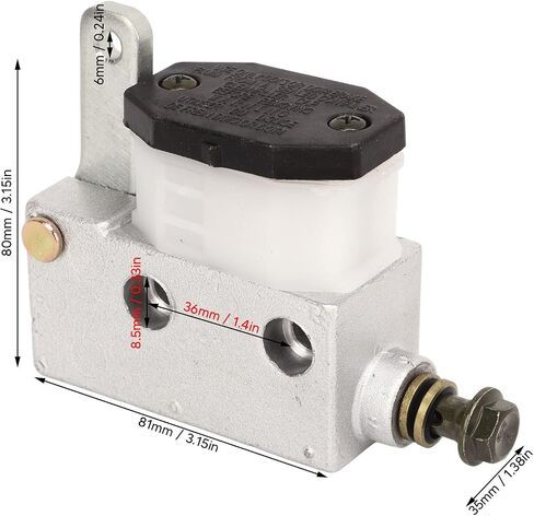 Go Kart Brake Master Cylinder Pump, 12.8 UTV Brake Pump, Brake Hydraulic Cylinder Pump for Go Kart, Three Wheel ATV UTV Modified Brake Pump in Saudi Arabia