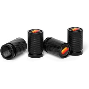 4Pcs Tire Valve Stem Cover Compatible with Toyota Tacoma 4Runner Tundra Rav4 Highlander Accessories (Black), Silver, MyuBM-02
