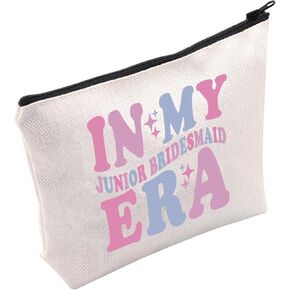 PLITI Junior Bridesmaid Gift Wedding Party Gift Bridal Shower Gift In My Junior Bridesmaid Er Makeup Bag From Bride (Junior Bridesmaid Er bag)