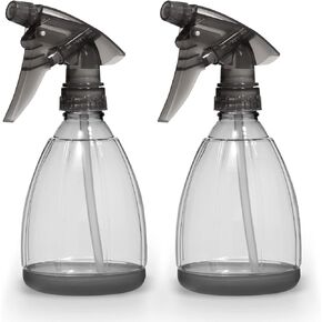 Bar5F Plastic Spray Bottle, 12 oz | Leak Proof, Empty, Trigger Handle, Adjustable Fine to Stream Output, Refillable, Heavy Duty Sprayer for Hair Salons & Spas, Household Cleaners, Cooking (2)