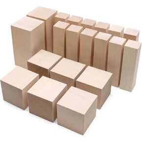 10PCS Basswood Carving Block, VIBRATITE Whittling Wood Carving Kit, Unfinished Bass Wood Block for Beginners Carving DIY Wood Carving Crafts (6"x2"x2", 2"x2"x2")