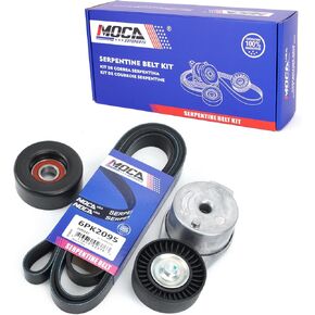 MOCA Serpentine Drive Belt Component Kit Fit 04-07 for Dodge Caravan SXT & for Dodge Grand Caravan C/V & 03-07 for Chrysler Town & Country Base