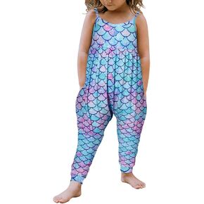 Vieille Baby Toddler Girl Cute Strap Jumpsuit One-piece Romper with Pockets 1-8 Years