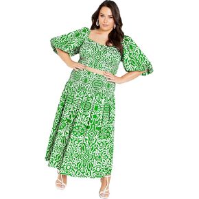 City Chic Women's Apparel Women's CITYCHIC Plus Size Skirt, Green Amari