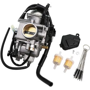 KIPA Carburetor for TRX500 Foreman Rubicon 500 2001-2005 TRX500FA TRX500FPA TRX500FM, Replace OEM Part Number 16100-HN2-013, With Carbon Dirt Jet Cleaner Tool Kit & Fuel Filters