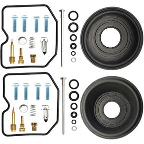 2-Pack Carburetor Rebuild Kits Carb Repair Set Replacement for Kawasaki Vulcan 500 EN500C LTD 1996-2009