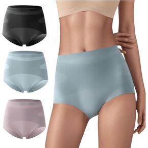 3Pack Women's High Waisted Tummy Control Shapewear Panties for Seamless Support and Comfort Underwear Briefs