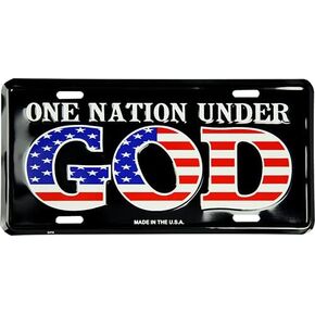 Hangtime One Nation Under God License Plate