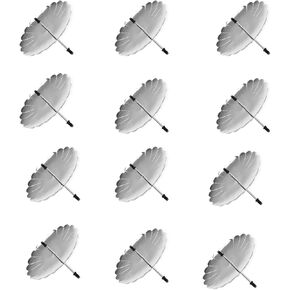 12-Pack Candle Holder Plate Candle Fixing Holder Stand Wreath Candle Tealight Stand Ornament for Home Shop Festival Party Decoration (Silver)