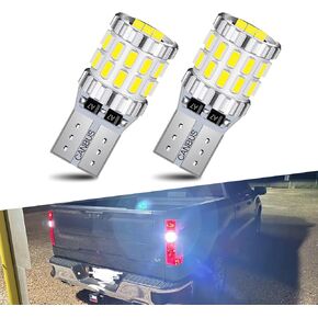 2 PCS Car 194 LED Bulbs for License Plate Light, W5W T10 18-SMD 3014 Chipsets 168 LED Bulb, Error Free Plug-and-play Car Light for Interior Car Lights Reverse Light Bulb Dome Light (White)