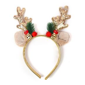 ROMODIYA Christmas Headband Red Bowknot Hair Hoop Bright Hairband Snowflake Design Xmas Hair for Womens Girls Decoration Wedding Birthday Party Supplies 1Pcs