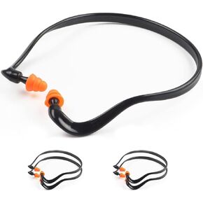 8 Pairs Ear Plugs Banded for Shooting Range Noise Cancelling Reusable Washable Ear Protection with Silicone Tips for Construction Lawn Mowing Welding Worker Shooter Hearing Protection