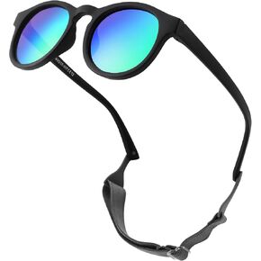 Pro Acme Baby Infant Sunglasses, Polarized Round Frame with Strap, TPEE Rubber Flexible for Newborn 0-24 months in Kuwait