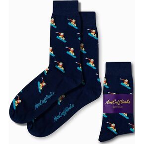 AUSCUFFLINKS Snow Boarder Socks For Him | Snowboard Fun Socks Gift for Her | Snowing Happy Gift Socks Quirky Novelty Present for Dad | Socks for Mum (Snowboarder)