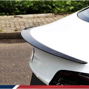 Real Carbon Fiber Trunk Spoiler for Tesla Model 3 207-2023 Rear Trunk Lid Spoiler Wing Factory Outlet (Carbon Fiber Matt Black)