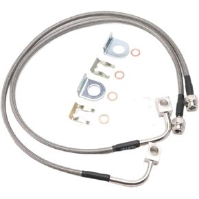 89707 Front Stainless Steel Brake Cable Lines Fits for 2007-2018 Jeep Wrangler JK 4-6" Suspension Lift