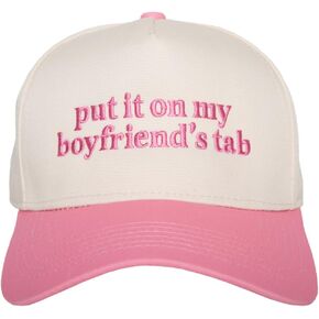 KATYDID Put It On My Boyfriend’s Tab Hat - Two Toned Vintage Hat - Stylish 5 Panel Hat for Women - Trendy Baseball Cap