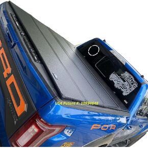 Quad Fold Tonneau Cover Compatible for 2015-2024 Ford F150 Double Cab/Crew Cab (SuperCrew) (incl. Raptor/Lightning) 5' 7" Bed (67.1") with US Invention Patents and Easy Installation