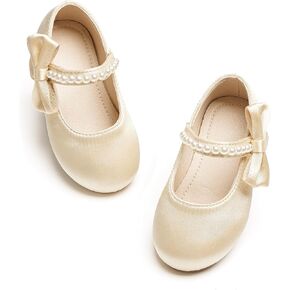 Toddler Flower Girl Dress Shoes - Little Girl Mary Janes for Wedding Party