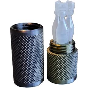 Znet3D Eye Drop Vial Holder & Travel Carry Case - Securely Holds Three (3) Single-Use Vials - Screw-On Lid, Knurled Pattern - Keep Vials Safe & Secure While Traveling (Silver) in Kuwait