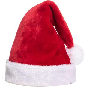 Kaku Fancy Dresses Santa Hat for Adults Xmas Hat, Extra Thick Fur for Christmas Celebrations Red Santa Caps for Boys & Girls