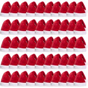 Kaku Fancy Dresses Santa Hat for Adults Xmas Hat, Extra Thick Fur for Christmas Celebrations Red Santa Caps for Boys & Girls