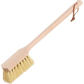Redecker Wheel Brush, Extra-Long Handle, Beechwood and Durable Tampico Fiber, 17-3/4 inches, Made in Germany