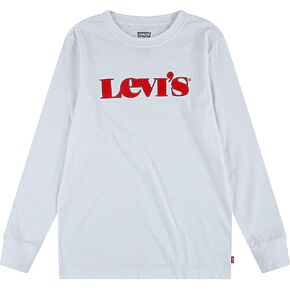 Levi's® Long Sleeve Graphic Tee Shirt (Big Kids) White