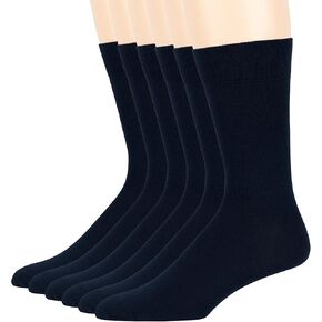 7BIGSTARS KINGDOM Men's Dress Socks Cotton-6 pack-XL-L-Big Tall-Brown Beige Blue Black Grey Khaki