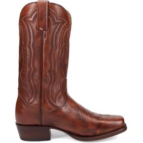Dan Post Boots Mens Wade Embroidered Square Toe Casual Boots Mid Calf - Brown